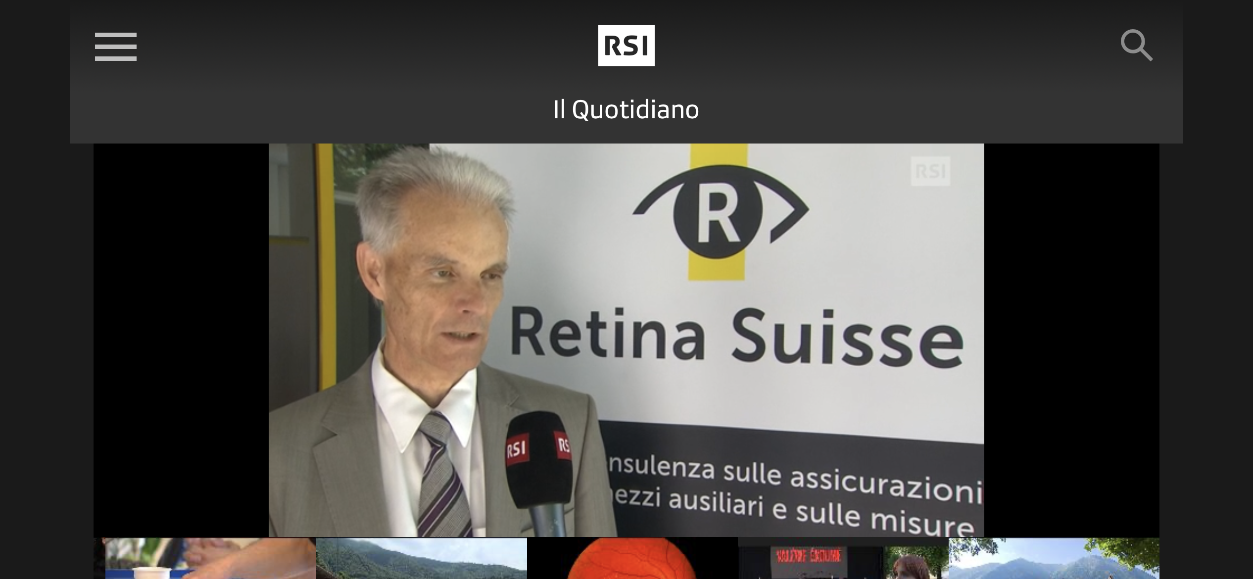 Stephan Hüsler, direttore di Retina Suisse, viene intervistato dalla RSI