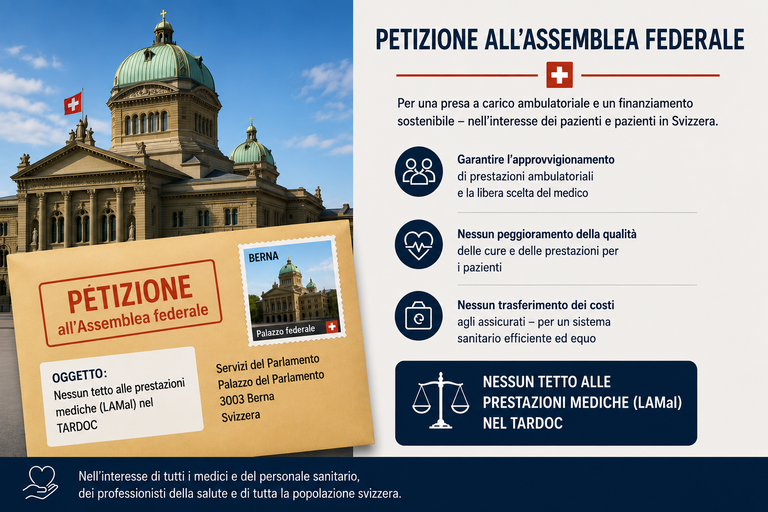 Firma la petizione “Nessun limite massimo per Tardoc”